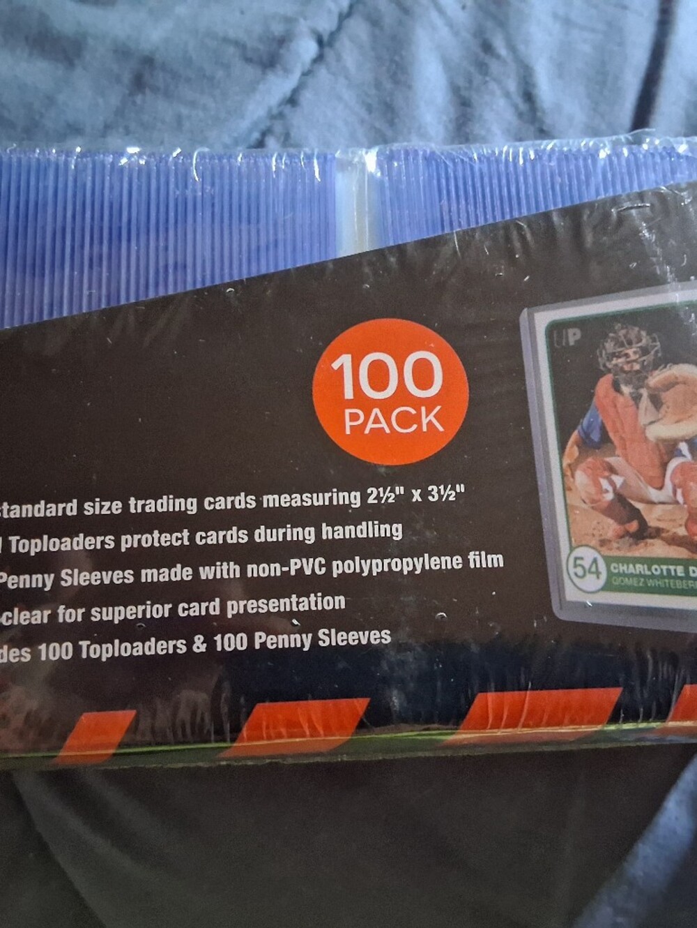Blue Card Toploaders - 100 Pack Protective Sleeves
